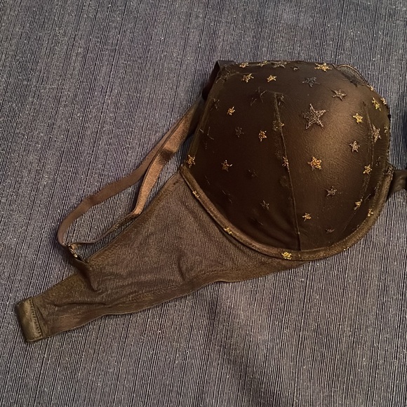 NWOT Victorias Secret 38D Star Pattern Push up bra adj straps with crossback - Picture 7 of 9